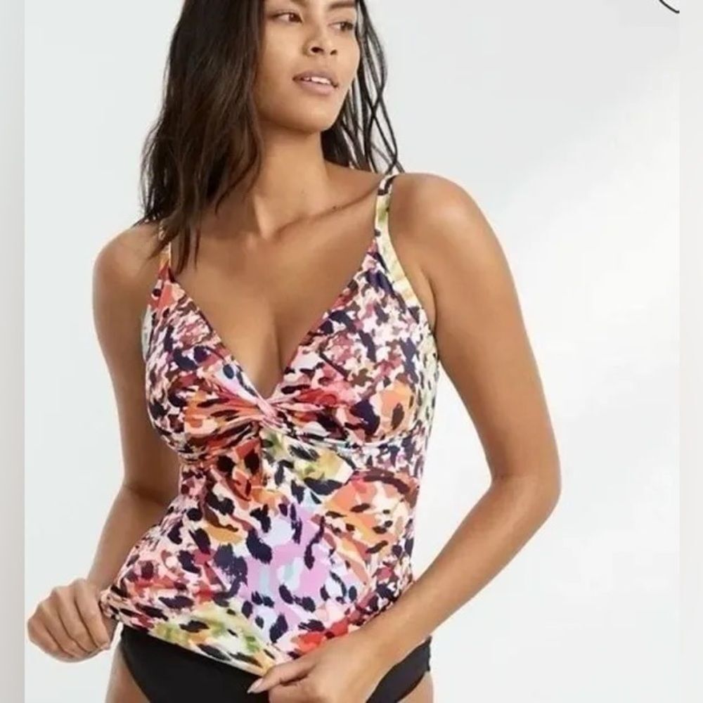 BleuโRod Beattie Party Animal Twist Underwire Tankini Top 14Dโ NWT in packaging